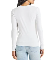 Splendid Bamboo Knit Crew Neck Long Sleeve Tee