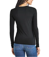 Splendid Bamboo Knit Crew Neck Long Sleeve Tee