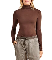 Splendid Bamboo Turtleneck Long Sleeve Tee