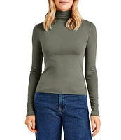 Splendid Bamboo Turtleneck Long Sleeve Tee