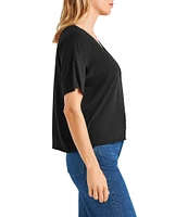 Splendid Bamboo V-Neck Short Sleeve Tee