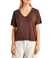 Splendid Bamboo V-Neck Short Sleeve Tee