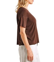 Splendid Bamboo V-Neck Short Sleeve Tee