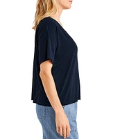 Splendid Bamboo V-Neck Short Sleeve Tee