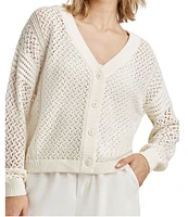 Splendid Brenda Knit V-Neck Long Sleeve Button Front Cardigan