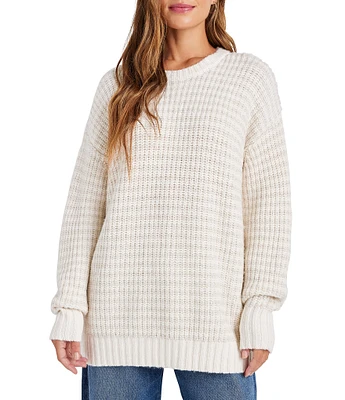 Splendid Brielle Knit Crew Neck Long Sleeve Sweater