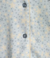 Splendid Brushed Jersey Notch Collar & Long Pant Starry Sky Pajama Set