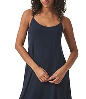 Splendid Capri Linen Blend Scoop Neck Sleeveless Maxi Dress