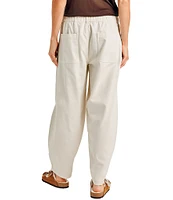 Splendid Carter Barrel Leg Wide Pant Elastic Crop Pant