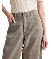 Splendid Carter Barrel Leg Wide Pant Elastic Crop Pant