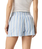 Splendid Christy Gauze Striped High Waisted Coordinating Boxer Shorts
