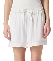Splendid Coastal Linen Blend Knit Mid Rise Lounge Shorts