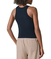 Splendid Eco Supersoft Ribbed Knit Scoop Neck Sleeveless Tank Top