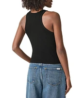 Splendid Eco Supersoft Ribbed Knit Scoop Neck Sleeveless Tank Top