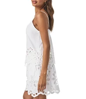 Splendid Emma Eyelet Knit V-Neck Babydoll Coordinating Tank