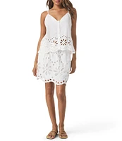 Splendid Emma Eyelet Knit V-Neck Babydoll Coordinating Tank