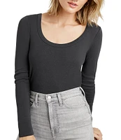 Splendid Faye Crew Neck Long Sleeve Tee