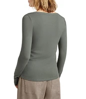 Splendid Faye Crew Neck Long Sleeve Tee