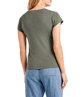 Splendid Faye Crew Neck Short Sleeve Tee