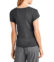 Splendid Faye Crew Neck Short Sleeve Tee