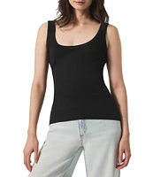 Splendid Faye Knit Scoop Neck Sleeveless Tank Top