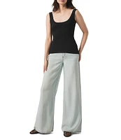 Splendid Faye Knit Scoop Neck Sleeveless Tank Top