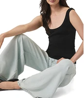 Splendid Faye Knit Scoop Neck Sleeveless Tank Top
