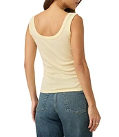 Splendid Faye Knit Scoop Neck Sleeveless Tank Top