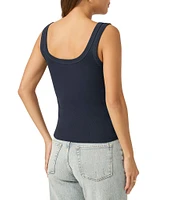 Splendid Faye Knit Scoop Neck Sleeveless Tank Top