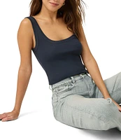 Splendid Faye Knit Scoop Neck Sleeveless Tank Top