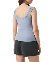 Splendid Faye Knit Scoop Neck Sleeveless Tank Top
