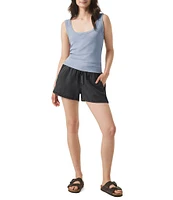 Splendid Faye Knit Scoop Neck Sleeveless Tank Top