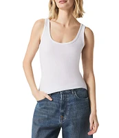 Splendid Faye Knit Scoop Neck Sleeveless Tank Top