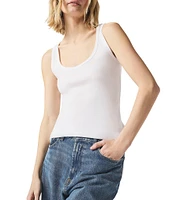 Splendid Faye Knit Scoop Neck Sleeveless Tank Top