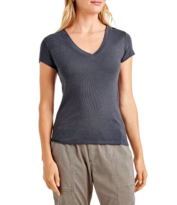 Splendid Faye V-Neck Short Sleeve T-Shirt