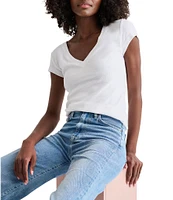 Splendid Faye V-Neck Short Sleeve T-Shirt