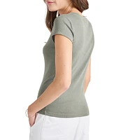 Splendid Faye V-Neck Short Sleeve T-Shirt