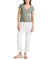 Splendid Faye V-Neck Short Sleeve T-Shirt