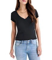 Splendid Faye V-Neck Short Sleeve T-Shirt