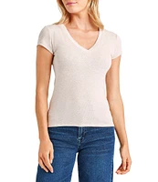 Splendid Faye V-Neck Short Sleeve T-Shirt