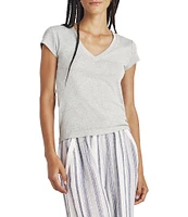 Splendid Faye V-Neck Short Sleeve T-Shirt