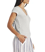 Splendid Faye V-Neck Short Sleeve T-Shirt