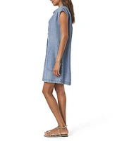 Splendid Wren Notch Collar Cap Sleeve A-Line Mini Dress