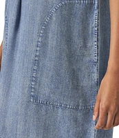 Splendid Wren Notch Collar Cap Sleeve A-Line Mini Dress