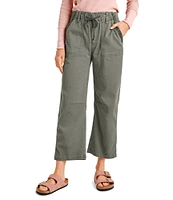 Splendid Gina Pant Mid Rise Wide Leg Cropped Elastic Pants