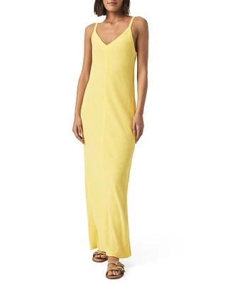 Splendid Gisele Knit V-Neck Sleeveless A-Line Maxi Dress