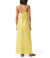 Splendid Gisele Knit V-Neck Sleeveless A-Line Maxi Dress