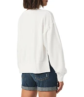Splendid Hayden Knit Off-The-Shoulder Long Sleeve Sweatshirt