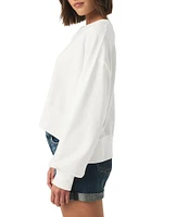 Splendid Hayden Knit Off-The-Shoulder Long Sleeve Sweatshirt