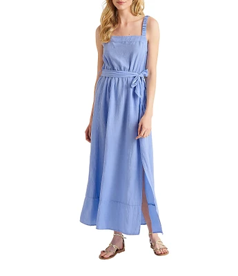 Splendid Jubi Sleeveless Square Neck Tie Waist Dress